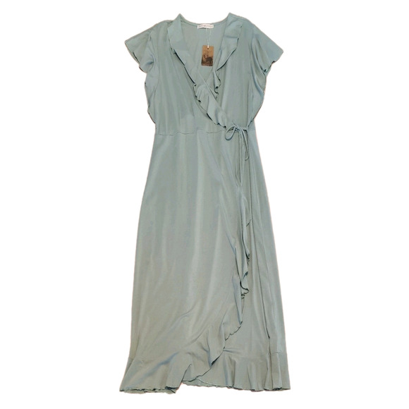 Peruvian Connection Julep Conservatory Dress Size XL Green Ruffle Soft Knit NWT - Picture 9 of 14